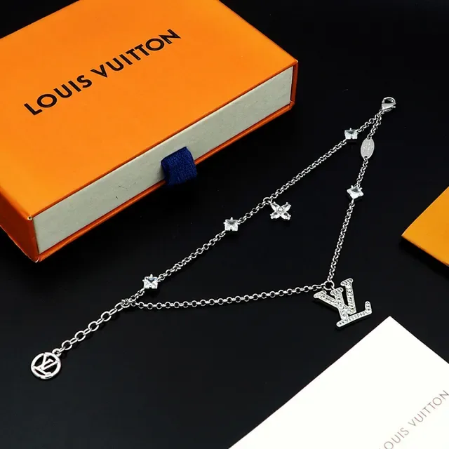 Louis Vuitton Monogram Icons Crystal-Embellished Double-Chain Bracelet 2