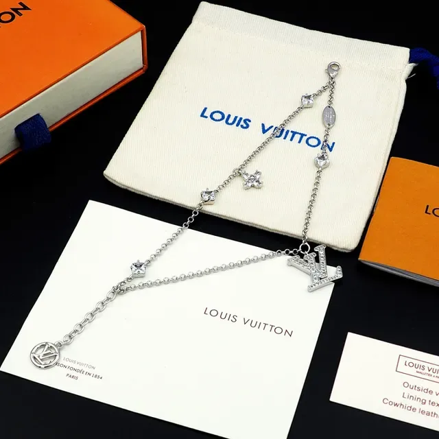 Louis Vuitton Monogram Icons Crystal-Embellished Double-Chain Bracelet 5