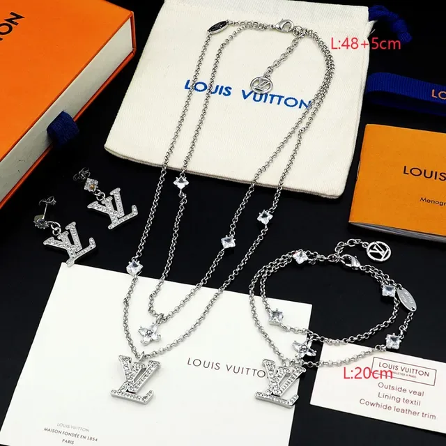 Louis Vuitton Monogram Icons Crystal-Embellished Double-Chain Bracelet 7