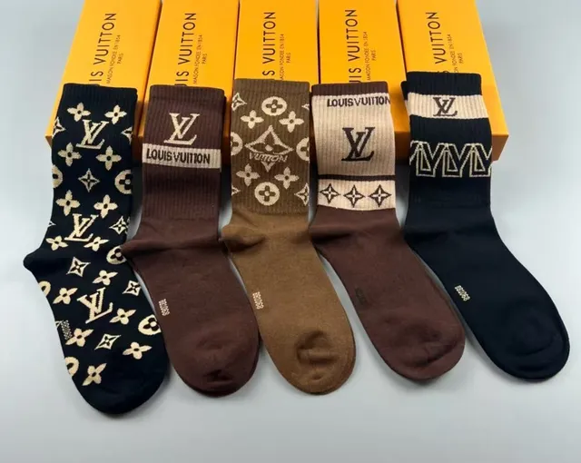 Louis Vuitton Monogram Chaussettes de cheville en tricot 4