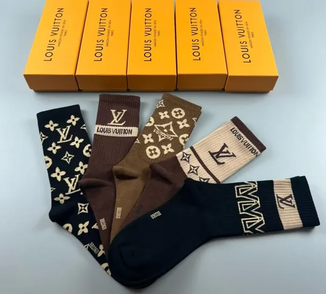 Louis Vuitton Monogram Chaussettes de cheville en tricot 5