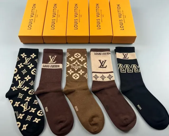 Louis Vuitton Monogram Chaussettes de cheville en tricot 7