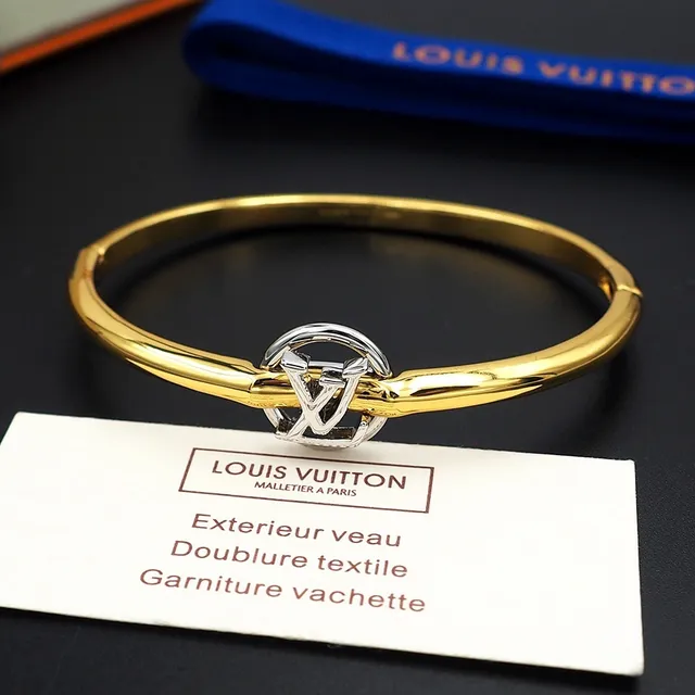 Louis Vuitton Monogram Knot Gold and Silver-Tone Bangle Bracelet 9