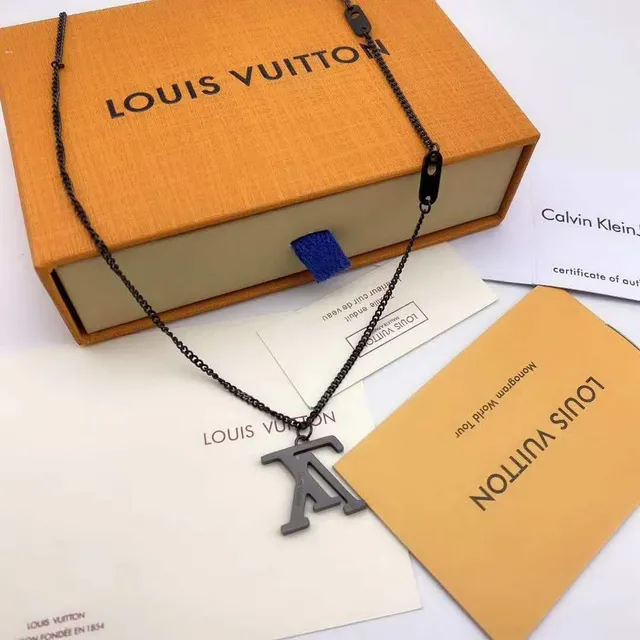 Louis Vuitton Monogram LV Pendant Necklace 3