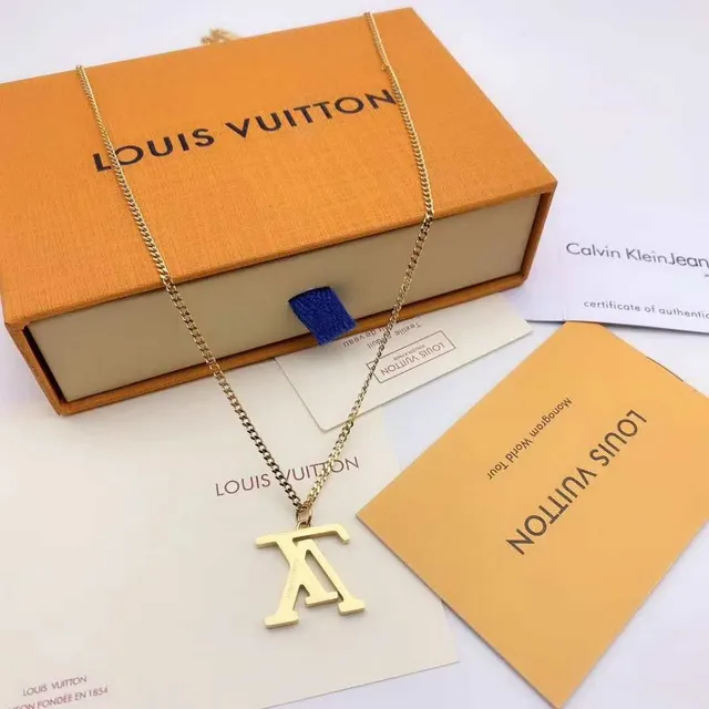 Louis Vuitton Monogram LV Pendant Necklace 4