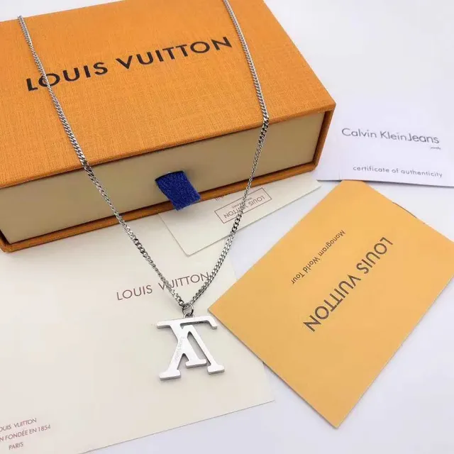 Louis Vuitton Monogram LV Pendant Necklace 5