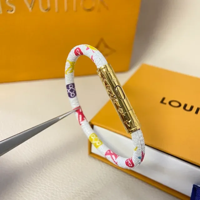 Louis Vuitton Monogram Multicolore Woven Leather Bracelet 3