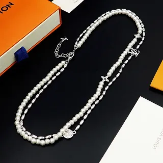 Louis Vuitton Monogram Pearl Double-Strand Necklace