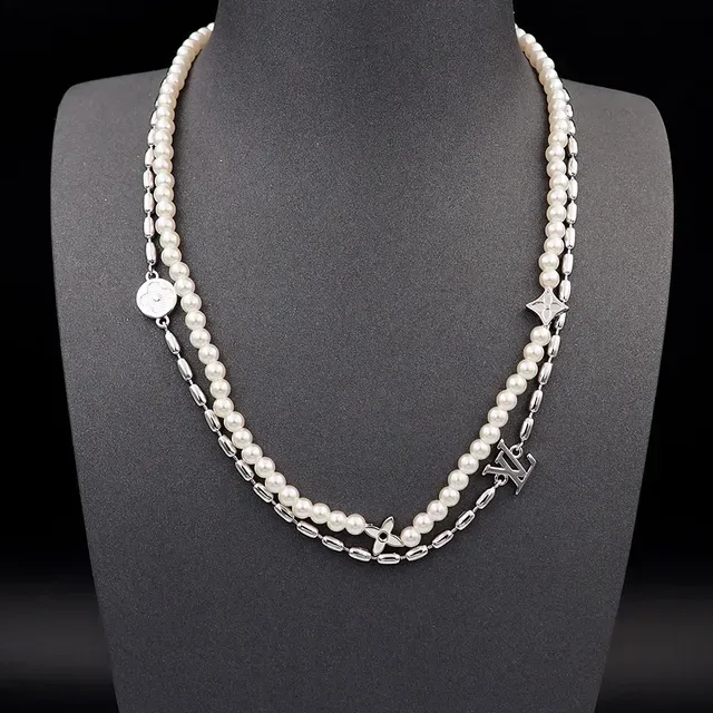 Louis Vuitton Monogram Pearl Double-Strand Necklace 3