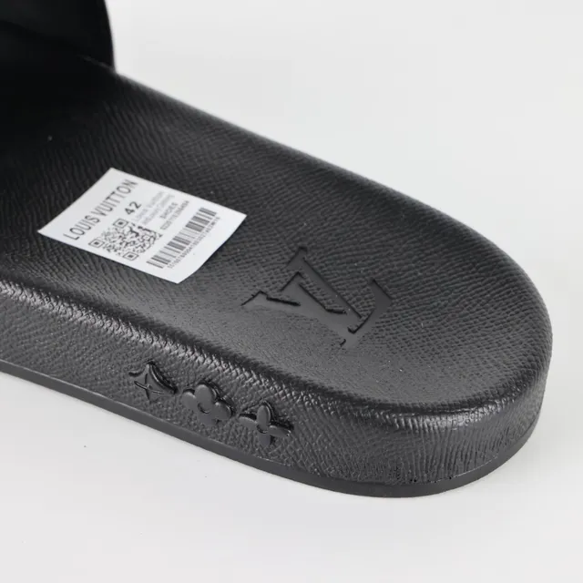 Louis Vuitton Monogram Print Brown and Black Slide Slippers 4
