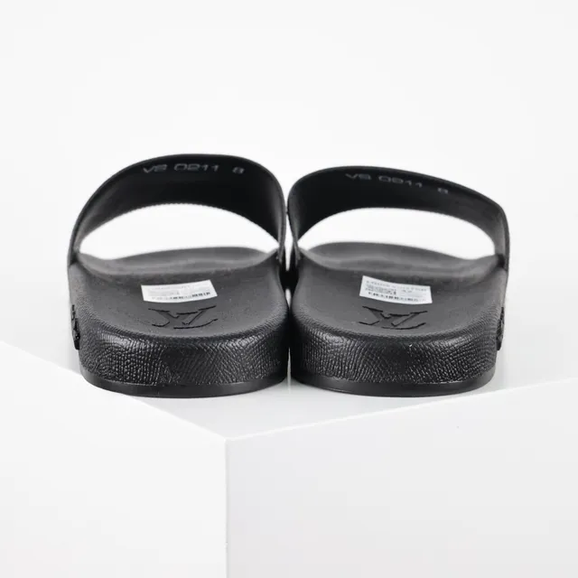 Louis Vuitton Monogram Print Brown and Black Slide Slippers 8