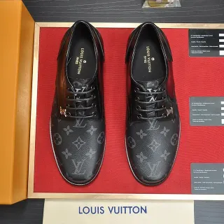Louis Vuitton Monogram-Print Cap-Toe Oxford Shoes
