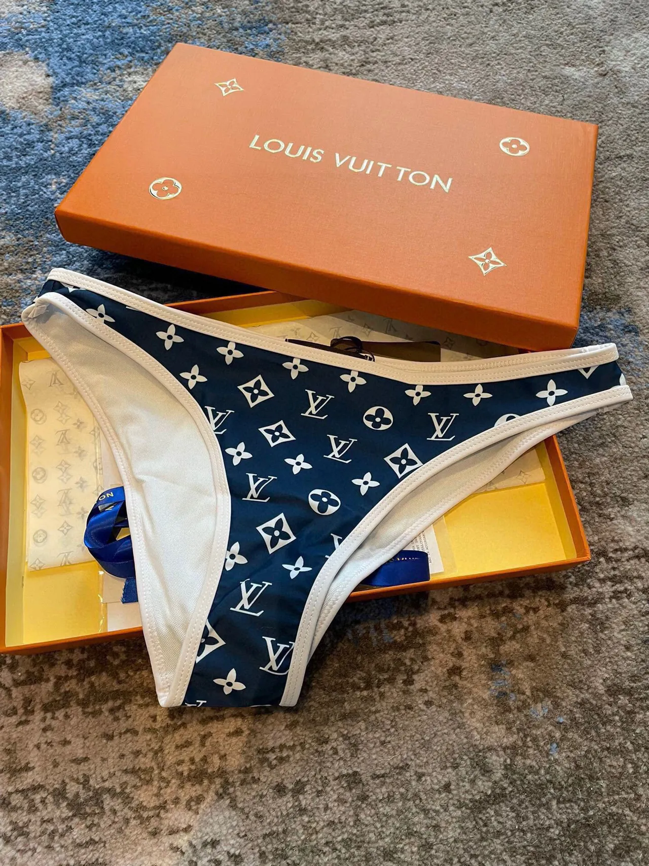 Louis Vuitton Monogram-Print Triangle Top and Low-Rise Briefs Swimwear 2