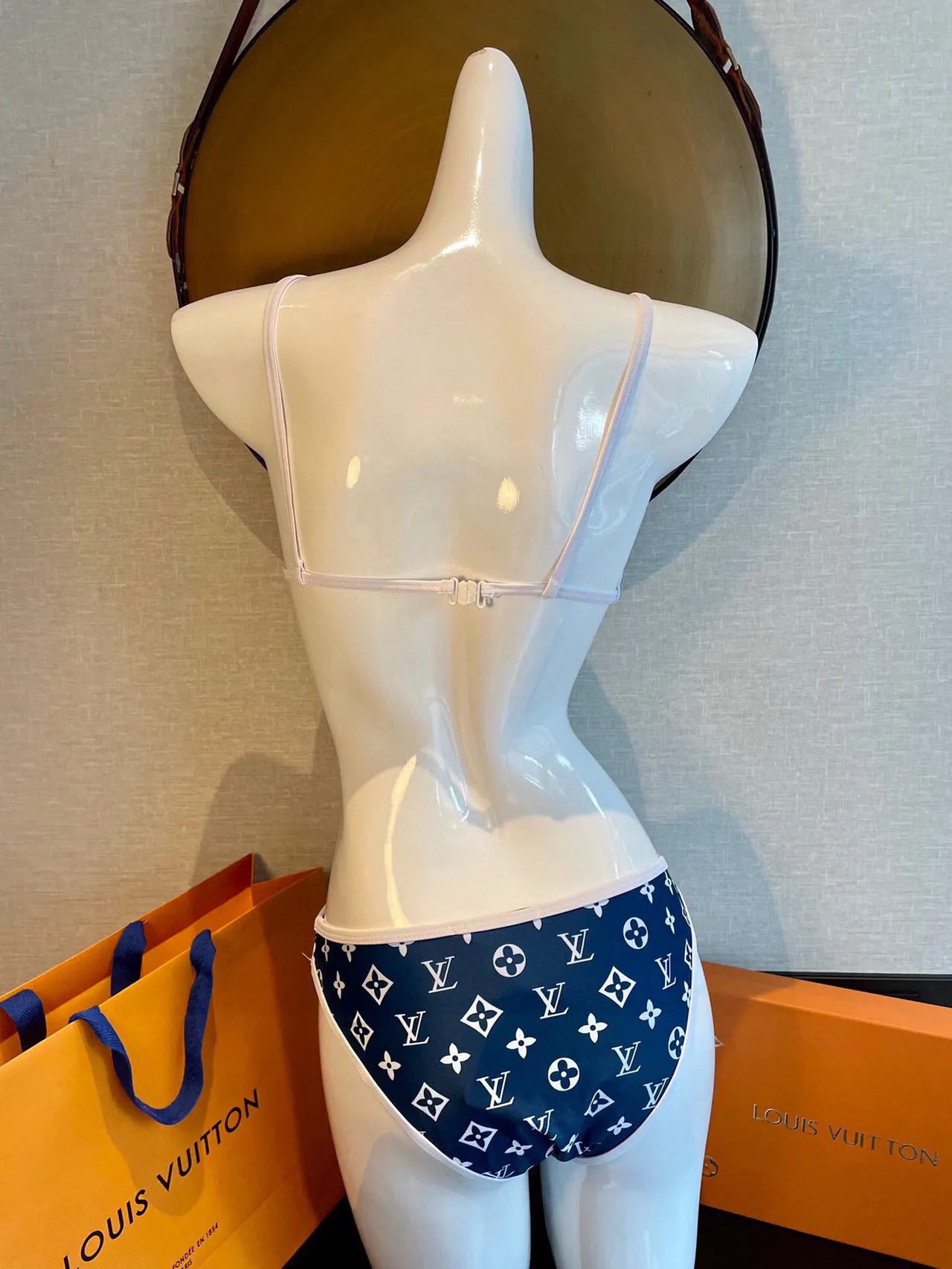 Louis Vuitton Monogram-Print Triangle Top and Low-Rise Briefs Swimwear 6