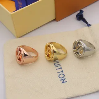 Louis Vuitton Monogram Ring Rose Gold Yellow Gold Silver Rings