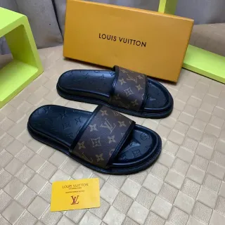 Louis Vuitton Monogram Strap Slide Slippers