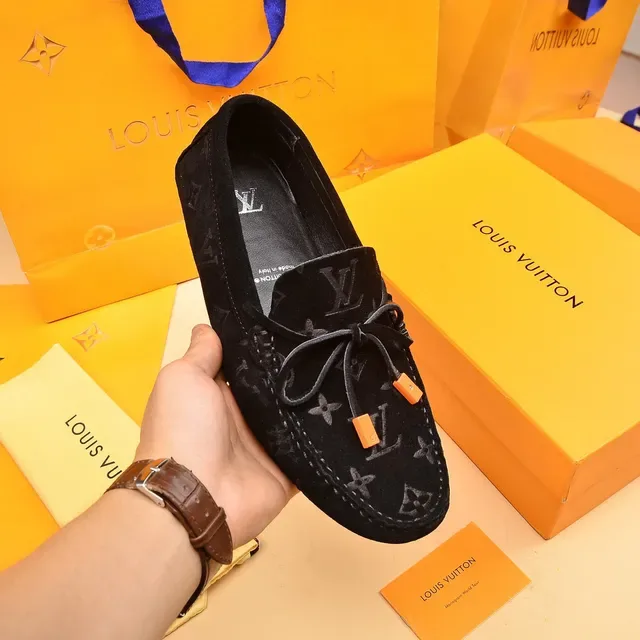 Louis Vuitton Monogram Suede Bow Loafers 6