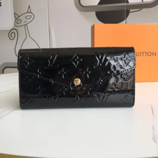Louis Vuitton Monogram Vernis Black Long Wallet