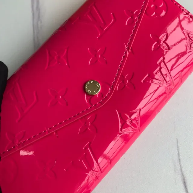 Louis Vuitton Monogram Vernis Black Long Wallet 6