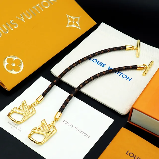 Louis Vuitton Monogram World Tour Gold-Tone LV Logo Bracelet 11