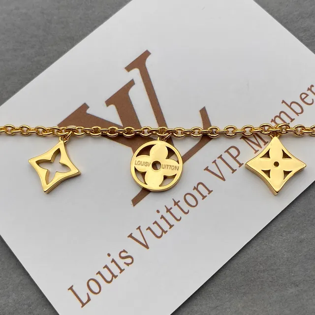 Louis Vuitton Multi-Charm Bracelet Gold Chain Bracelet 5