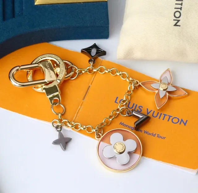 Louis Vuitton Multi-Charm Enamel Flower Star Keyring Bracelet 2