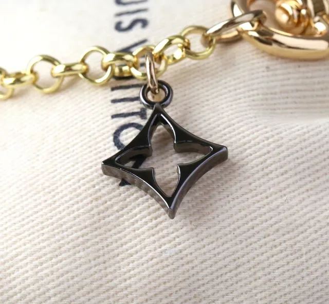 Louis Vuitton Multi-Charm Enamel Flower Star Keyring Bracelet 5