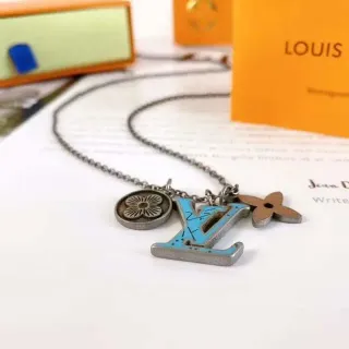 Louis Vuitton Multi-Charm Enamel Monogram Necklace