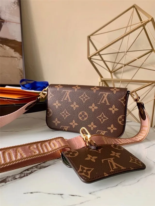 Louis Vuitton Multi Pochette Accessoires Brown Army Green Monogram Canvas Flap Closure Messenger Bag 8