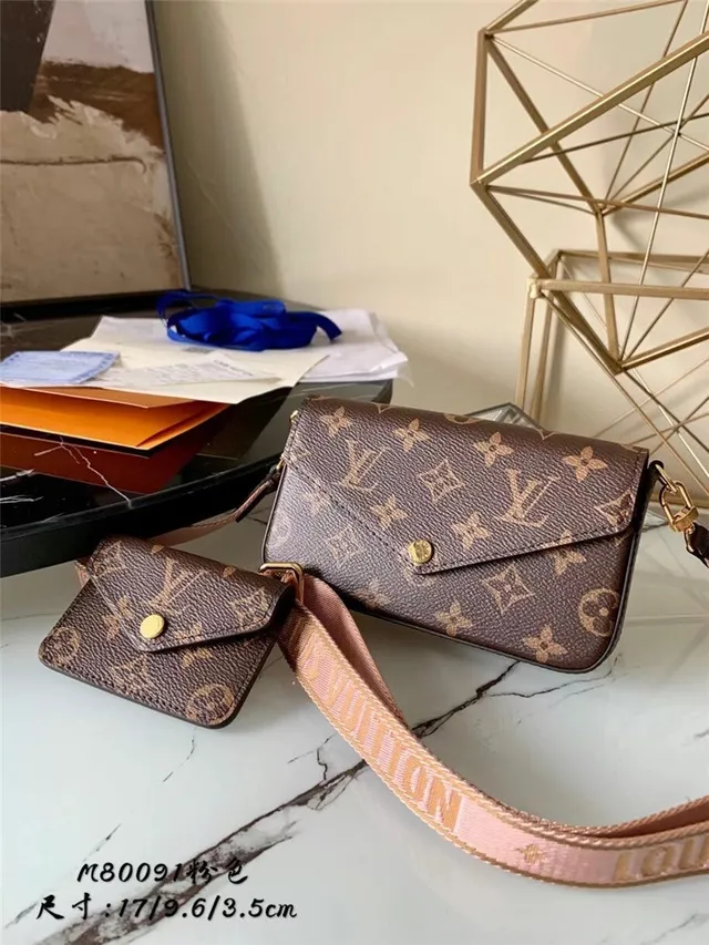 Louis Vuitton Multi Pochette Accessoires Brown Army Green Monogram Canvas Flap Closure Messenger Bag 11