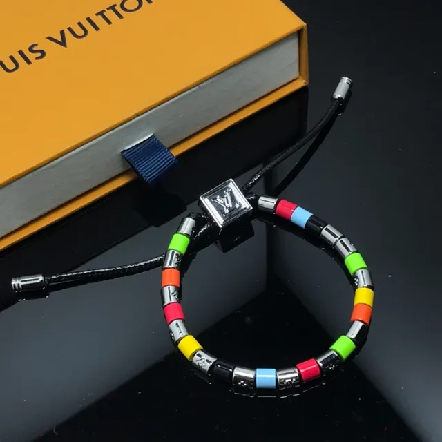 Louis Vuitton Multicolor Bead Bracelet Silver Beaded Metal-Accented Bracelet 2