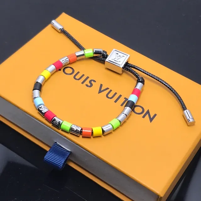 Louis Vuitton Multicolor Bead Bracelet Silver Beaded Metal-Accented Bracelet 3