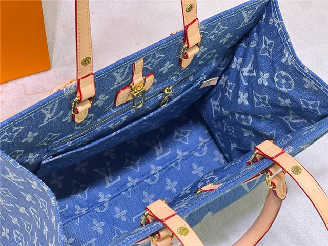 Louis Vuitton Neverfull Denim Monogram Tote Bag 3