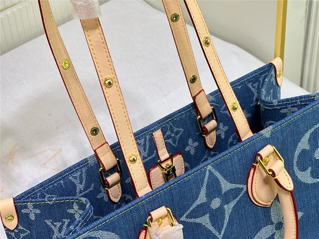Louis Vuitton Neverfull Denim Monogram Tote Bag 4