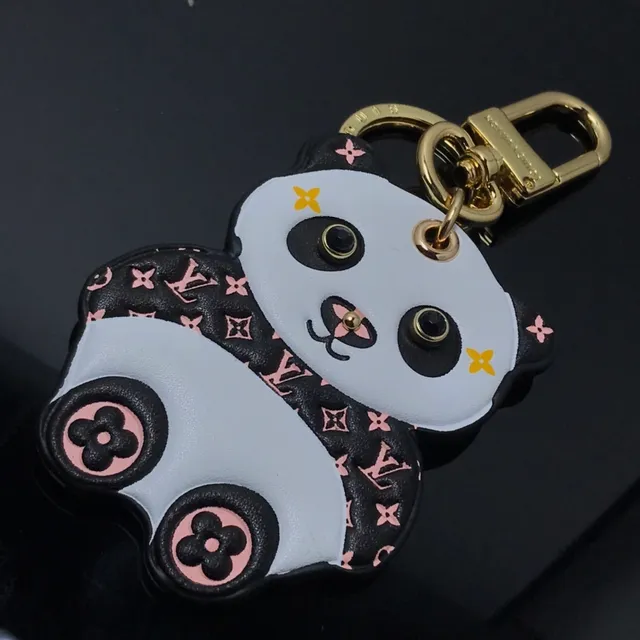 Louis Vuitton Panda Charm White Black Silhouette Monogram-Print Leather Crossbody Bag 2