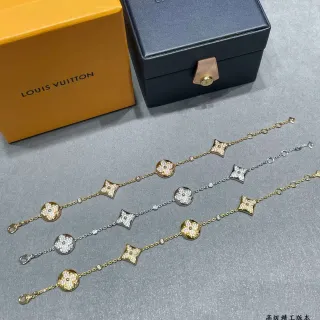 Louis Vuitton Pavé Crystal Floral and Star Charm Bracelets
