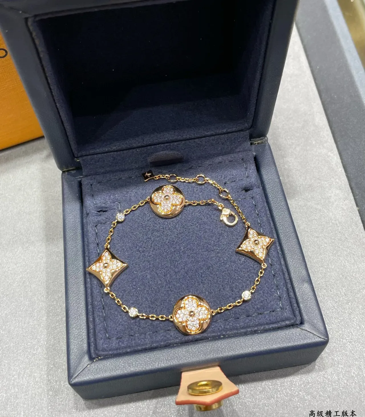 Louis Vuitton Pavé Crystal Floral and Star Charm Bracelets 4