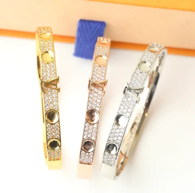Louis Vuitton Pavé Crystal LV Monogram Bangle Bracelet 2