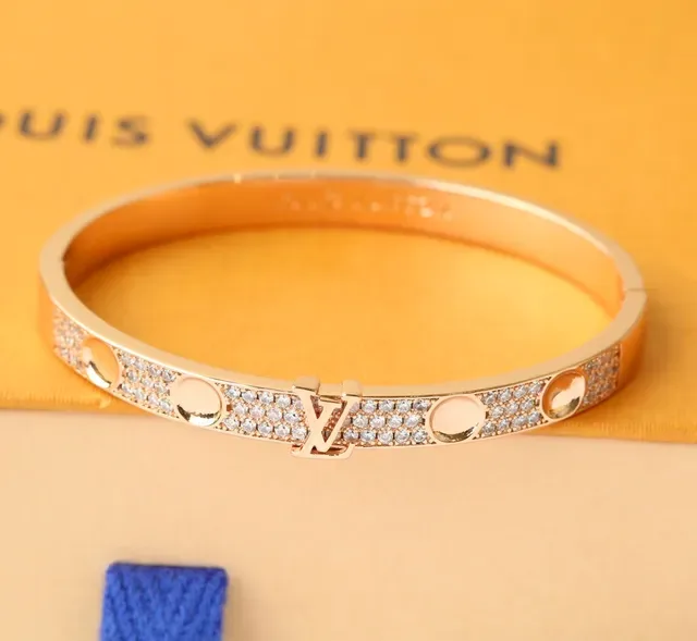 Louis Vuitton Pavé Crystal LV Monogram Bangle Bracelet 3