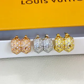 Louis Vuitton Pavé Grid Aros con bisagra