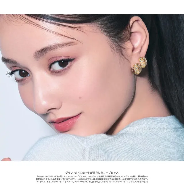 Louis Vuitton Pavé Grid Hinged Hoop Earrings 3