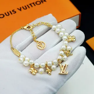Louis Vuitton Pearl and LV Monogram Charm Bracelet