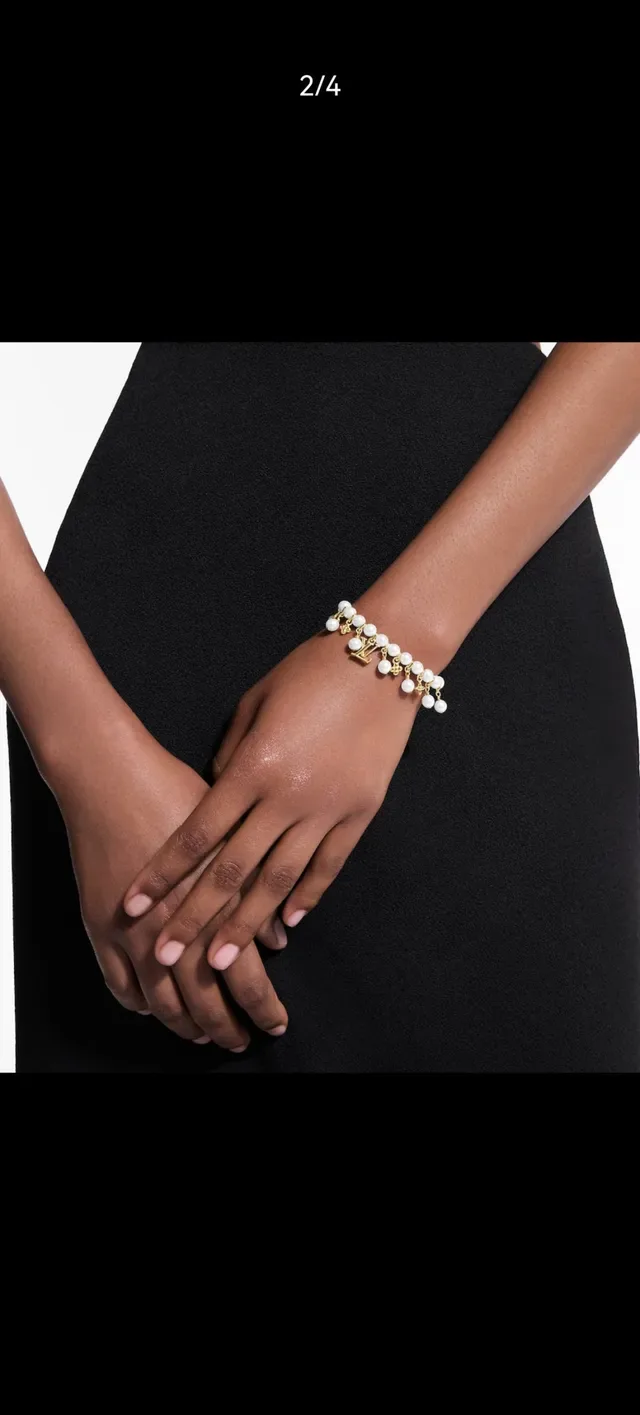Louis Vuitton Pearl and LV Monogram Charm Bracelet 11