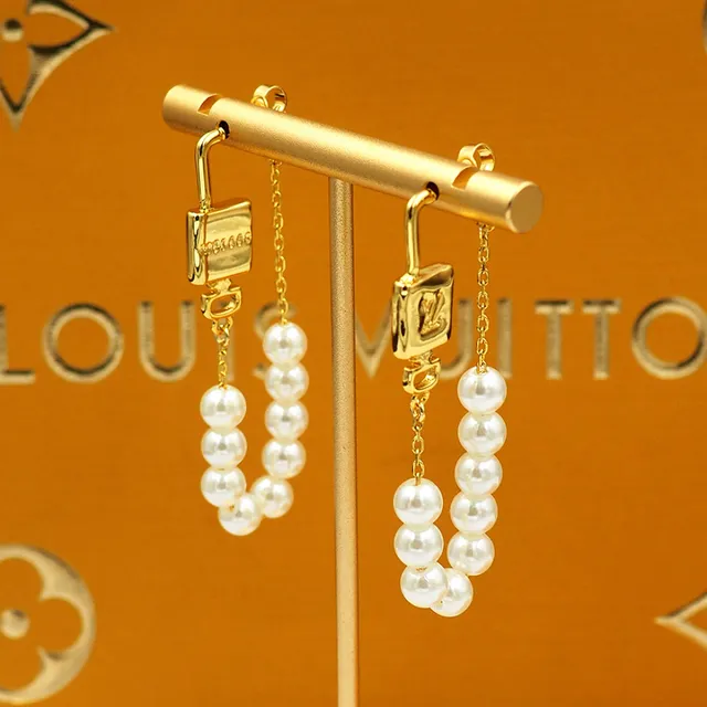 Louis Vuitton Pearlock Padlock and Pearl Dangling Earrings 6