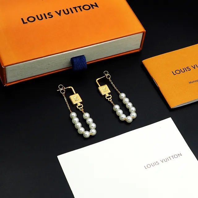 Louis Vuitton Pearlock Padlock and Pearl Dangling Earrings 8