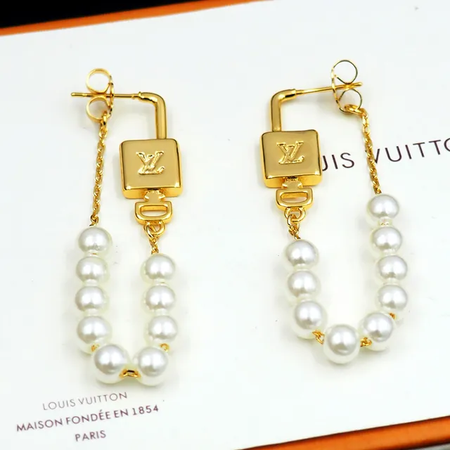 Louis Vuitton Pearlock Padlock and Pearl Dangling Earrings 11