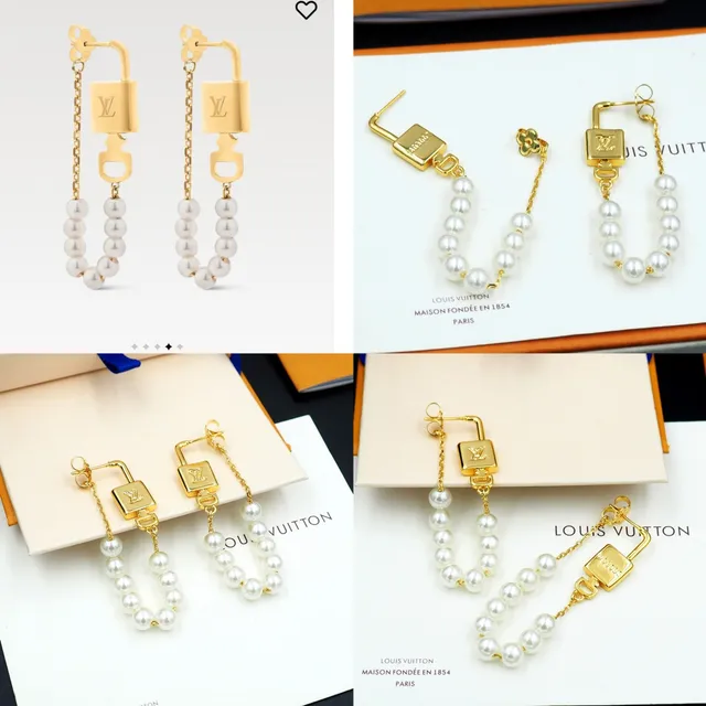 Louis Vuitton Pearlock Padlock and Pearl Dangling Earrings 12