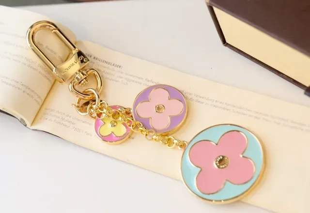 Louis Vuitton Pink Multicolor Enamel Flower Charms Gold-Tone Hardware Crossbody Bag 1