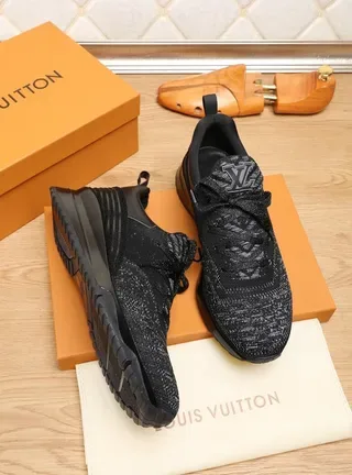 Louis Vuitton Run Away Black Knit Lifestyle Sneakers 3