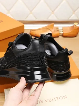Louis Vuitton Run Away Black Knit Lifestyle Sneakers 6